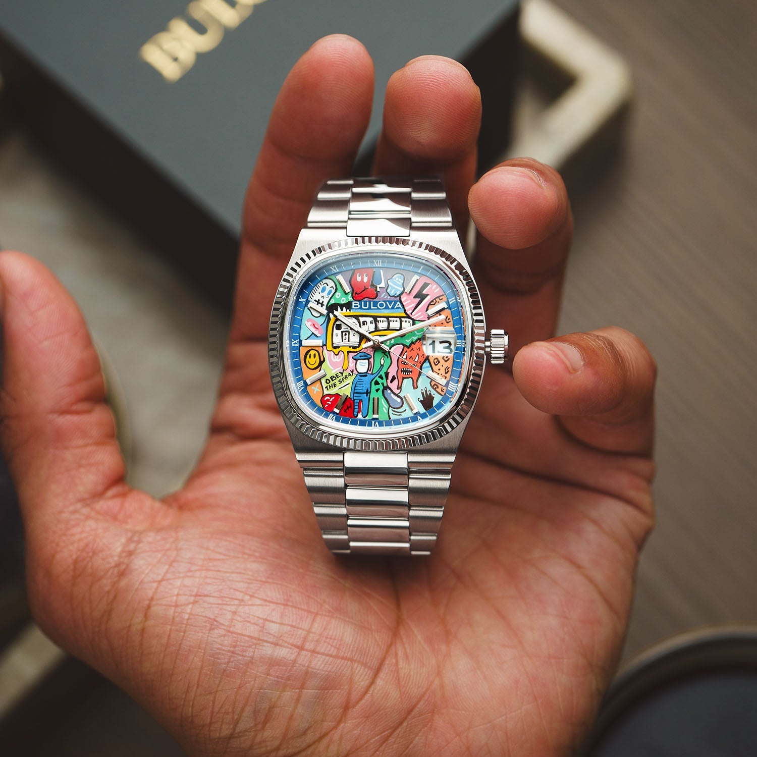 Bulova Super Seville Mural – Limited edition Bulova Super Seville with hand-painted graffiti art design, customized exclusively by IFL Watches