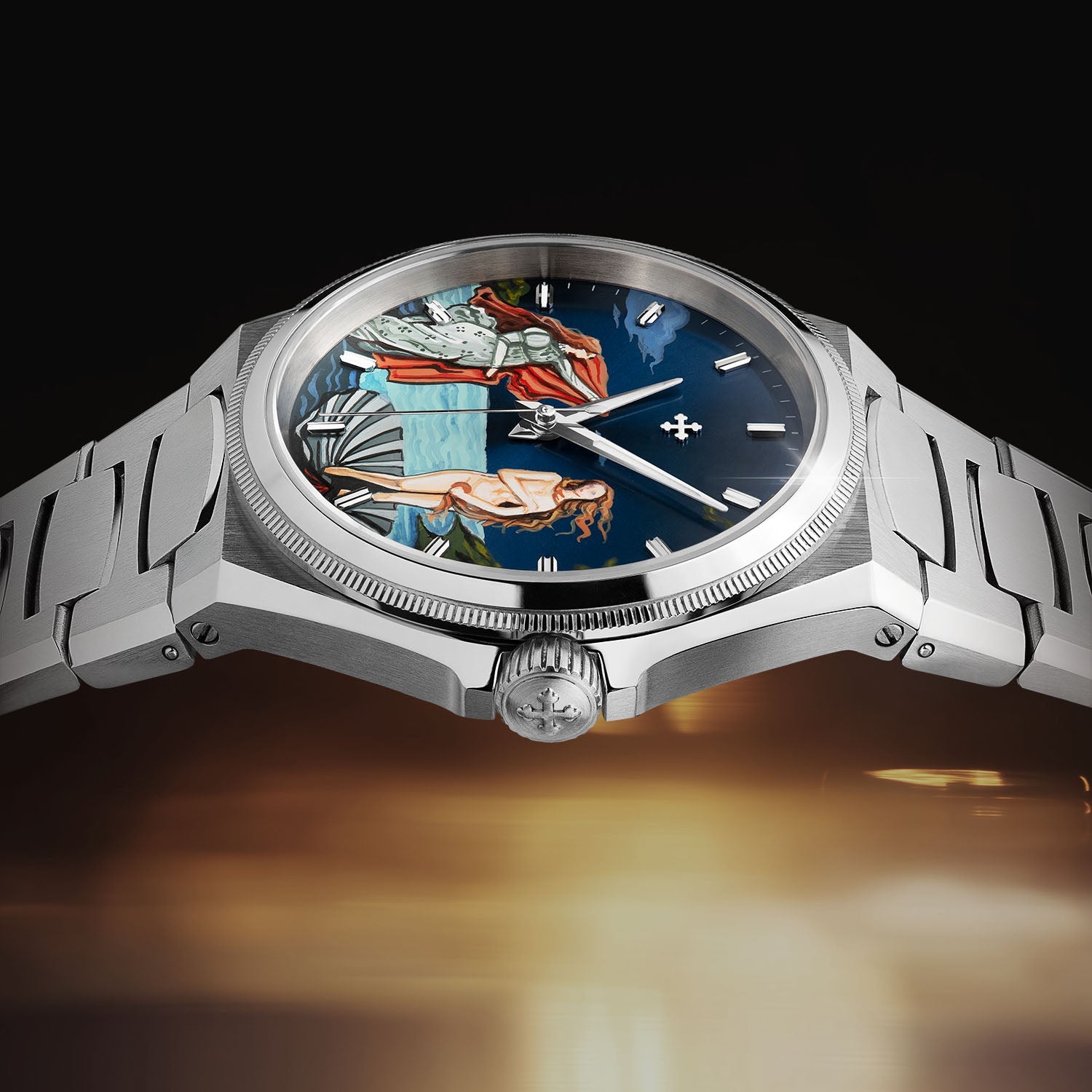 Venezianico Arsenale Venus – Hand-painted custom Arsenale 40 featuring Botticelli's Birth of Venus artwork, a bespoke timepiece by IFL Watches 