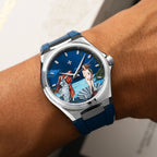 Venezianico Arsenale Venus – Hand-painted custom Arsenale 40 featuring Botticelli's Birth of Venus artwork, a bespoke timepiece by IFL Watches rubber bracelet