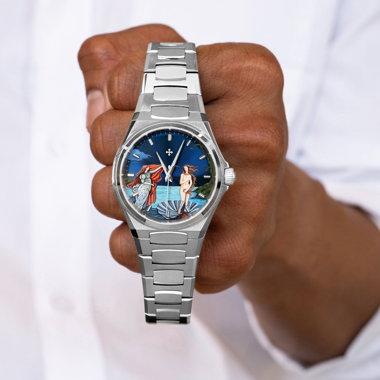 Venezianico Arsenale Venus – Hand-painted custom Arsenale 40 featuring Botticelli's Birth of Venus artwork, a bespoke timepiece by IFL Watches 