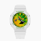 Vibrant hand-painted G-Shock CasiOak Banana Split watch showcasing a colorful banana-themed dial