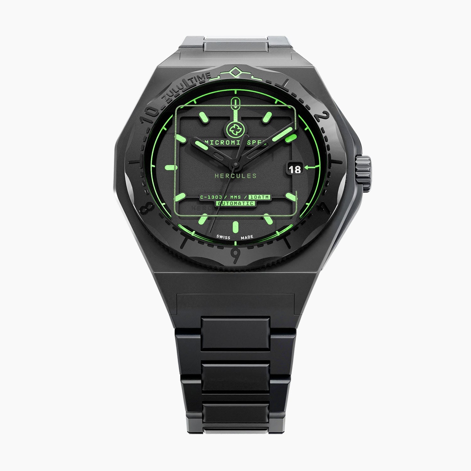 The Hercules – MICROMILSPEC aviation watch inspired by the C-130J Hercules military aircraft.