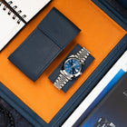 Products Navy Leather Watch Pouch