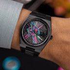 IFL Watches Canvax MK-01 – Hand-painted custom Canvax featuring neon steampunk soldier artwork, a bespoke timepiece by IFL Watches