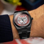 IFL Canvax Kleos — Bespoke 40mm automatic with a hand-painted crest in red and white, customized exclusively by IFL Watches.