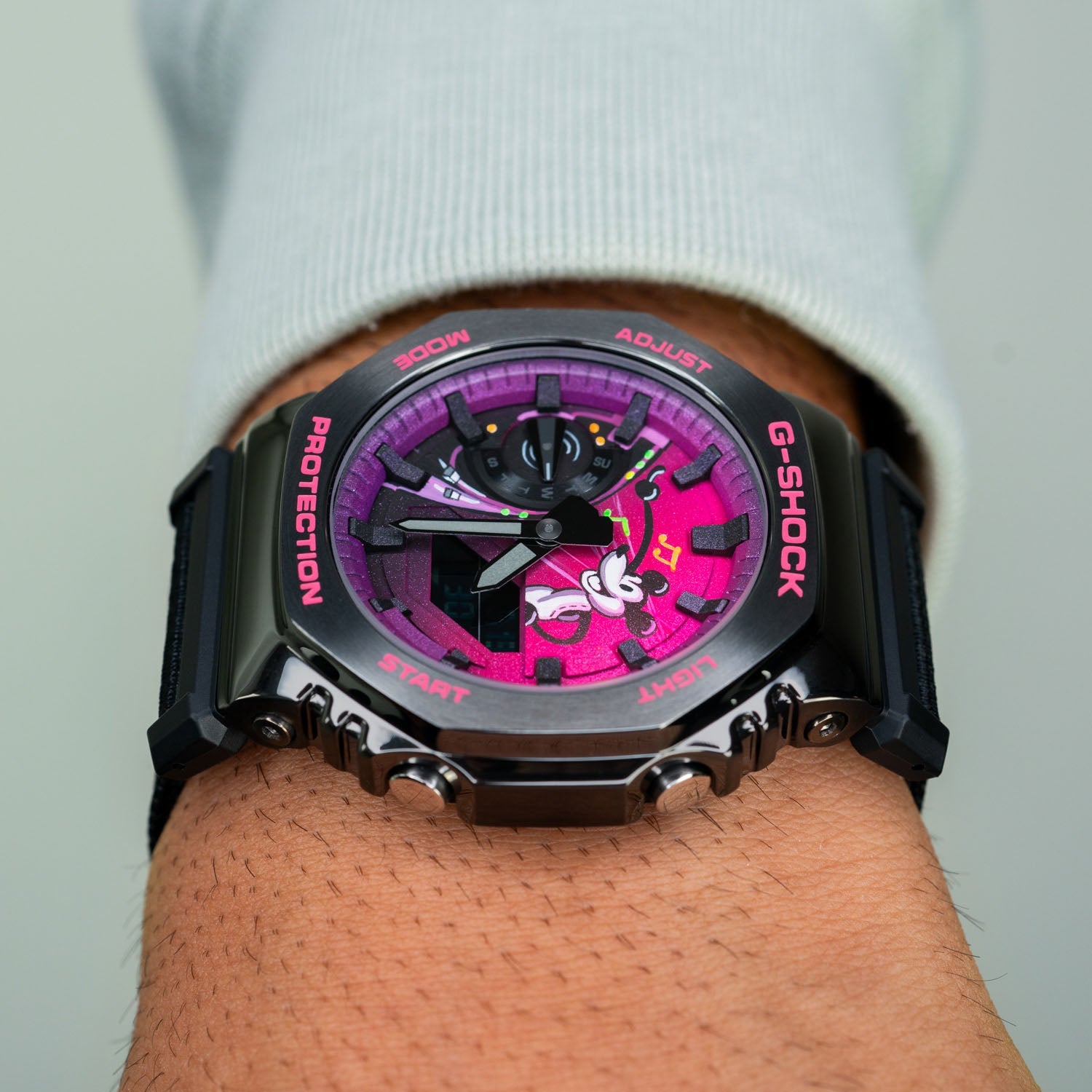 G-Shock CasiOak DJ Willie by IFL Watches – Limited Edition Custom Timepiece Featuring Steamboat Willie and Hand-Painted UV Light Dial