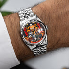 Late Night at the Bellagio Concept – Hand-painted custom Rolex Datejust 16234 featuring vibrant casino gaming artwork, a bespoke timepiece by IFL Watches