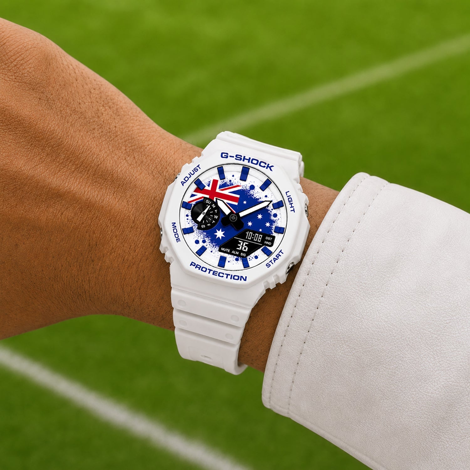Custom Australia flag Casio G-Shock on the wrist, by IFL Watches