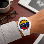 Custom Colombia flag Casio G-Shock on the wrist, by IFL Watches