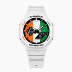 Casio G-Shock Ivory Coast — white custom G-Shock with the Ivory Coast flag dial, by IFL Watches