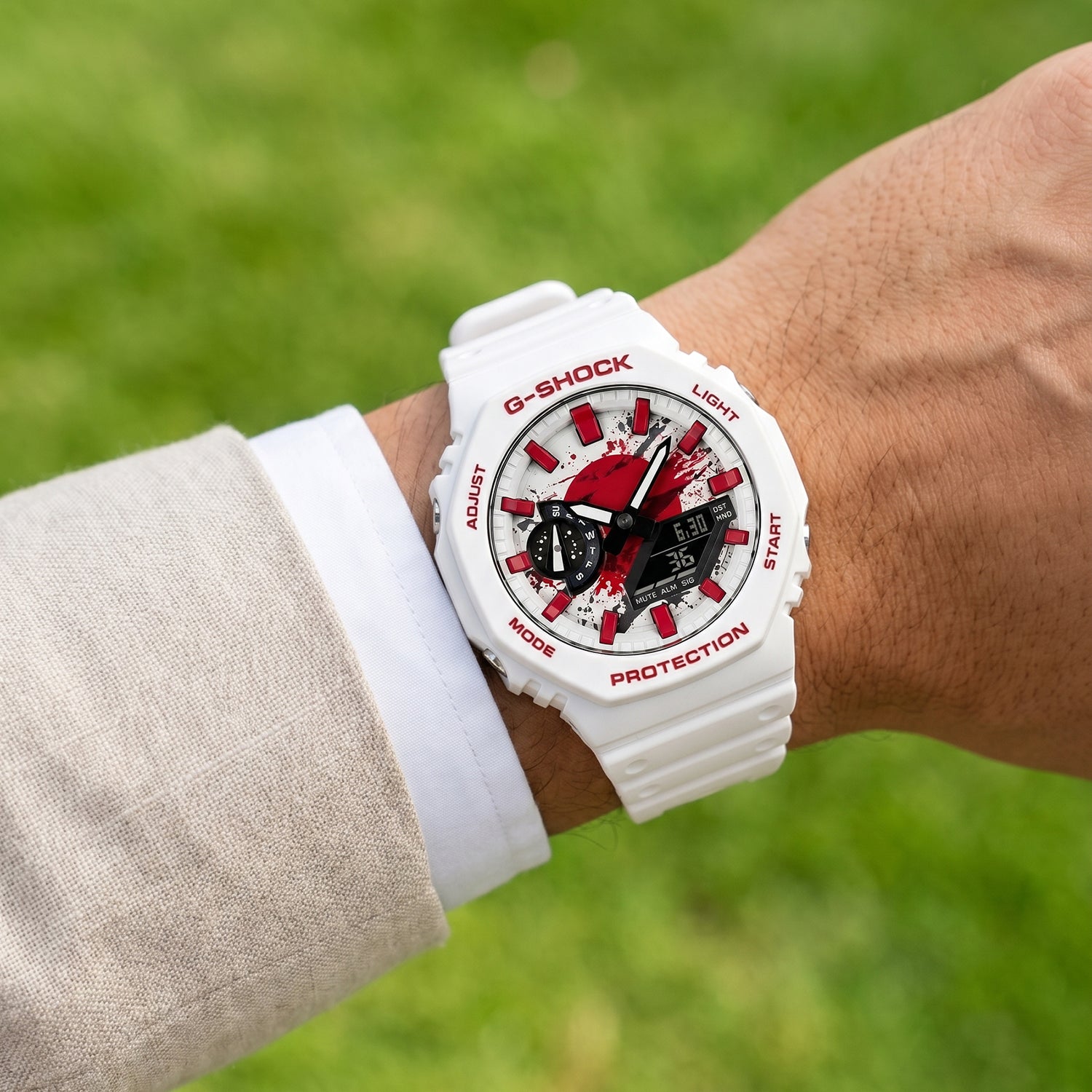 Casio G-Shock Japan flag dial watch, customized by IFL Watches