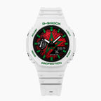 Casio G-Shock Morocco — white custom G-Shock with the Morocco flag dial, by IFL Watches