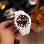 Casio G-Shock Qatar — custom Qatar flag G-Shock lifestyle shot, by IFL Watches
