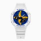 Casio G-Shock Sweden — white custom G-Shock with the Sweden flag dial, by IFL Watches