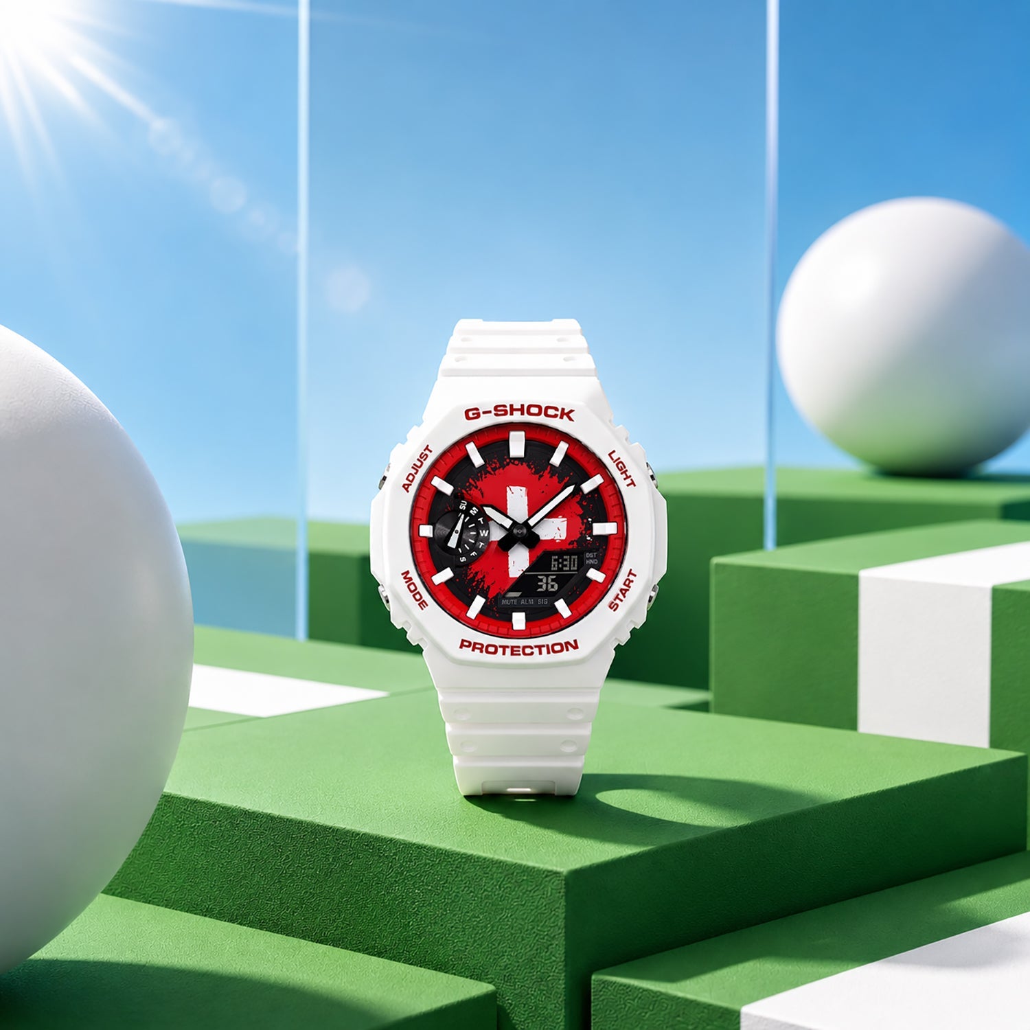 Custom Switzerland flag G-Shock wristwatch by IFL Watches