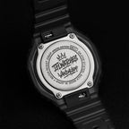 Casio G-Shock Vandalism — Caseback view of the Casio G-Shock GA-2100, custom limited edition by IFL Watches