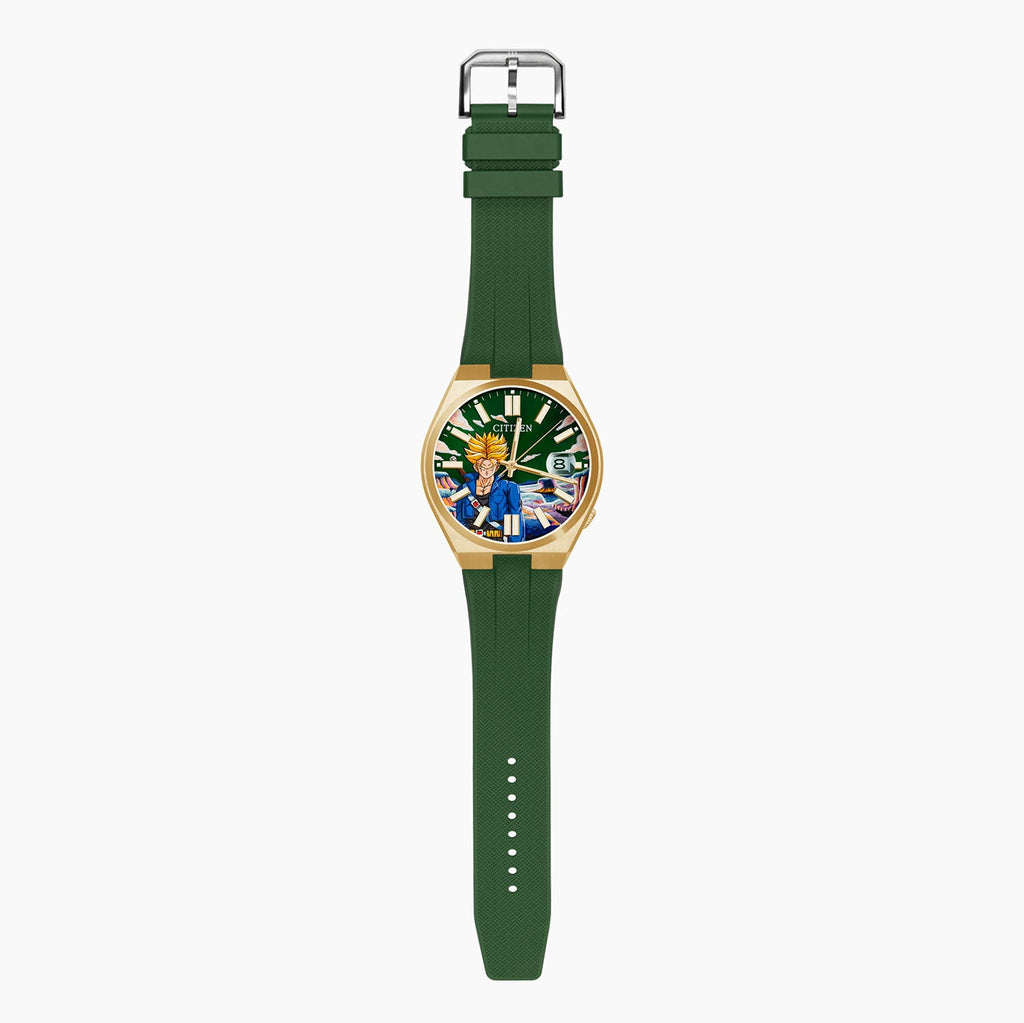 Citizen Tsuyosa Strap – Green FKM strap fitted to the hand-painted Future Fury Concept by IFL Watches