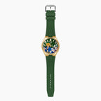 Citizen Tsuyosa Strap – Green FKM strap fitted to the hand-painted Future Fury Concept by IFL Watches