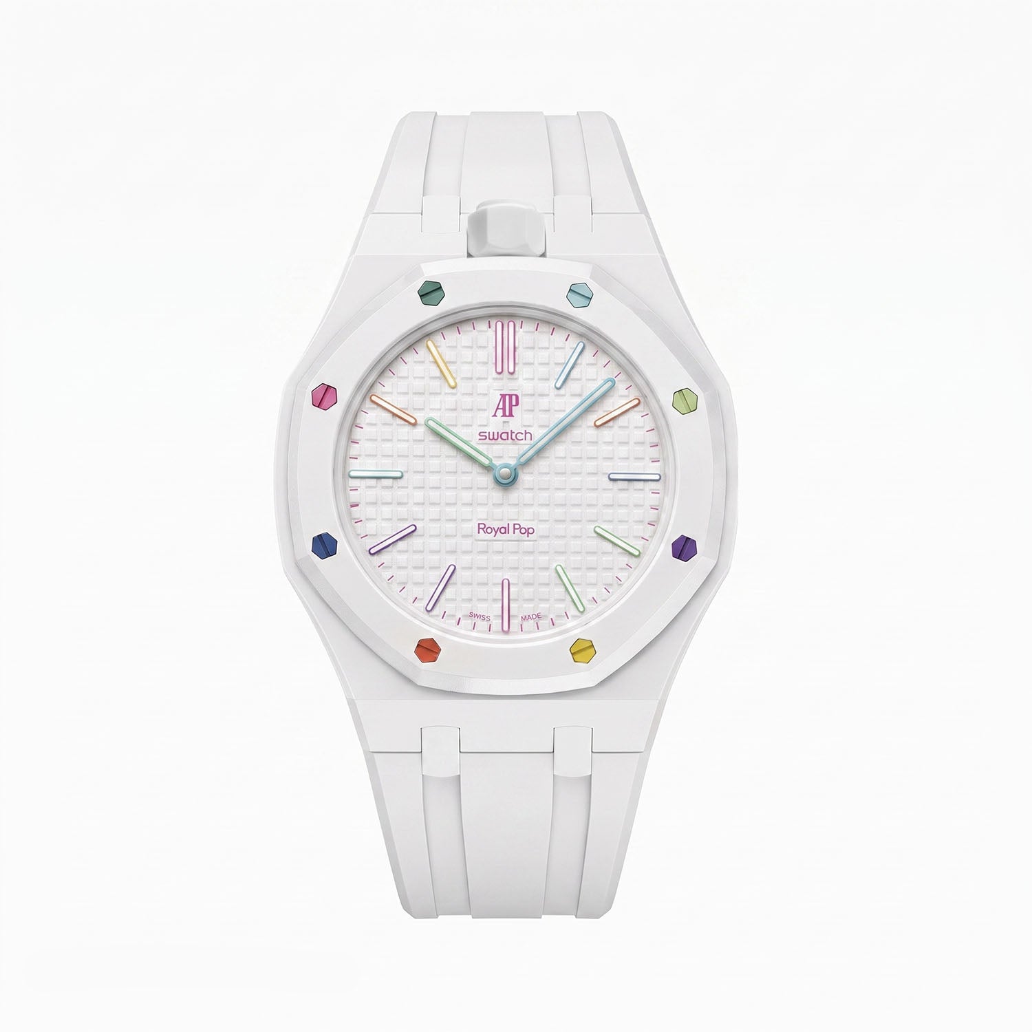 Huit Blanc Swatch x AP Royal Pop Rubber Case-Strap – IFL Watches