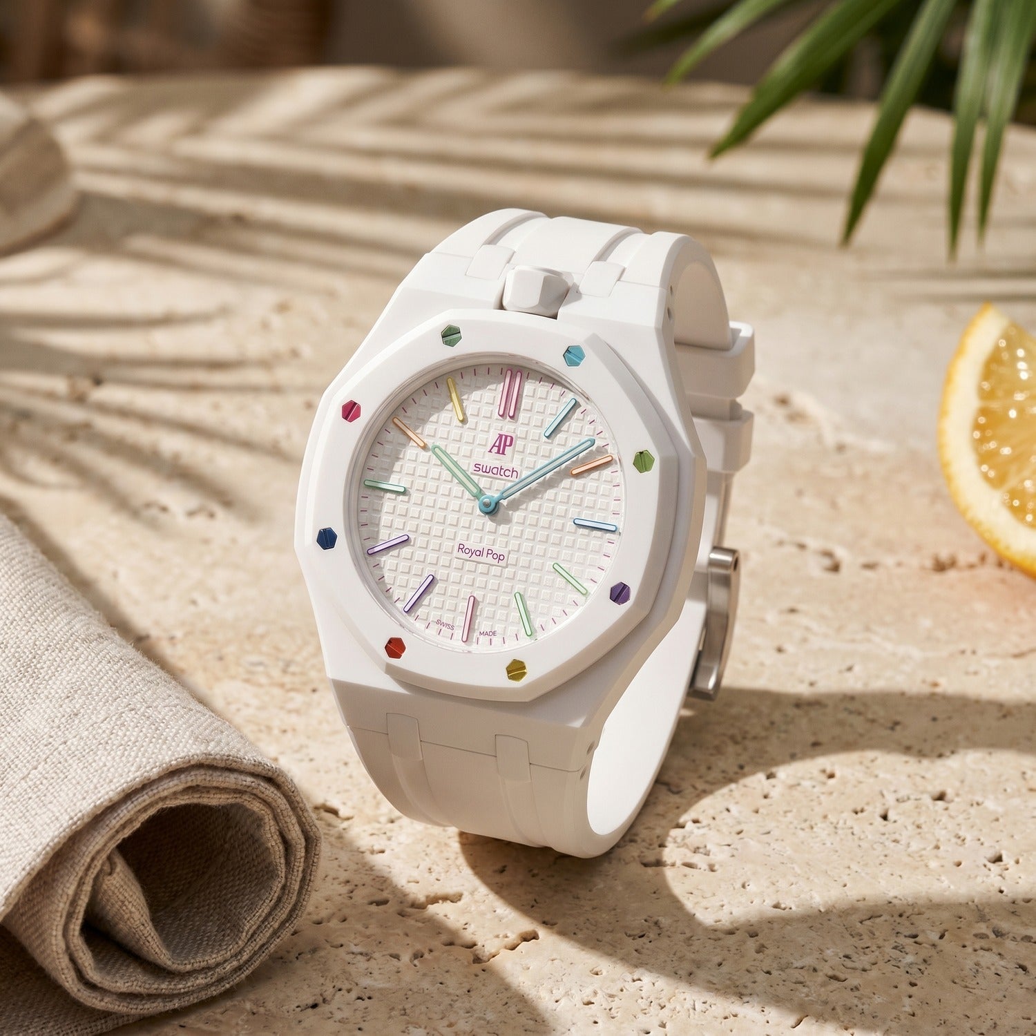 Huit Blanc Swatch x AP Royal Pop Rubber Case-Strap – IFL Watches