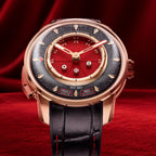 Lucky Harvey Sic Bo Red — Front view on a red felt casino table, available at IFL Watches.
