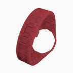 Otto Rosso Swatch × AP Royal Pop Bioceramic Case-Strap — bare soft pink with a red bezel bioceramic bracelet with empty case bracket, front view, by IFL Watches