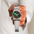 PRX Terra Aurora – Hand-painted concept on Tissot PRX featuring custom Aurora Borealis artwork, limited edition by IFL Watches