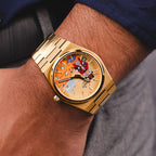 A Dime in Time Concept – Hand-painted custom Tissot PRX featuring wealth collector artwork, a bespoke timepiece by IFL Watches