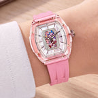 Tsar Bomba Nucleus Femme 02 Pink — Worn on wrist, showing the tonneau case and strap, available at IFL Watches.