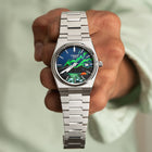 PRX Vista Aurora – Hand-painted concept on Tissot PRX featuring custom Aurora Borealis artwork, limited edition by IFL Watches