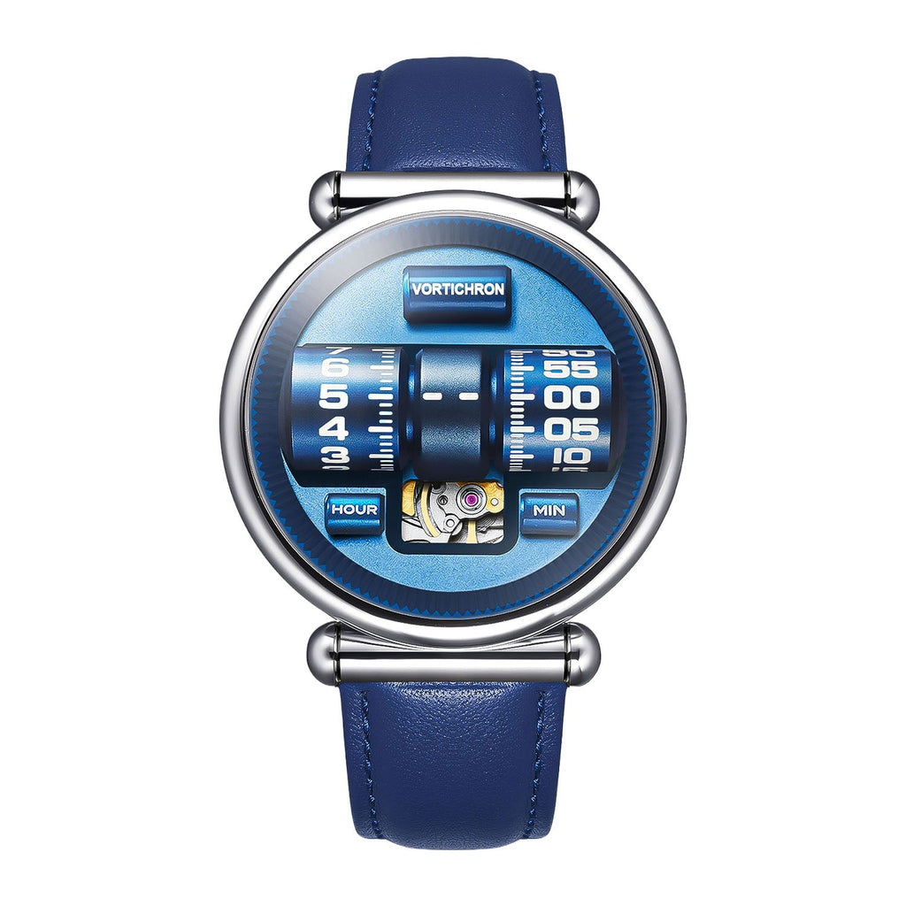 Roller Dial Vortichron Double Roller Blue — Automatic Watch – IFL Watches