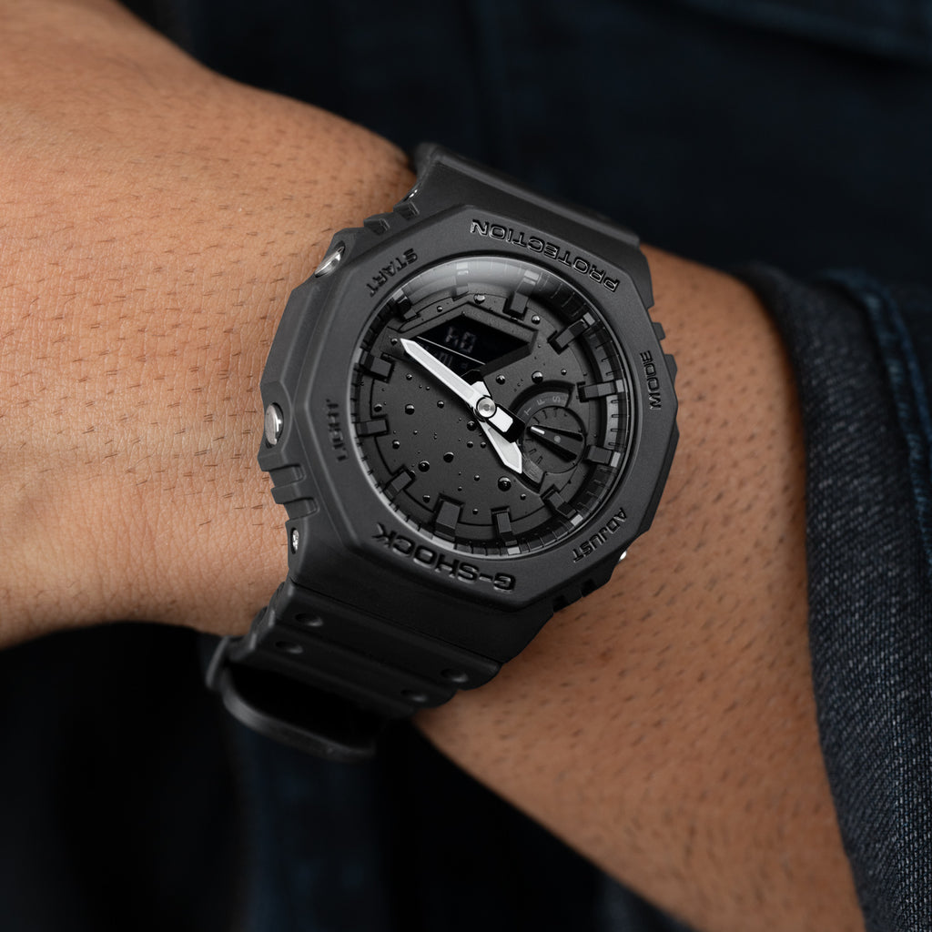 G-Shock CasiOak Blackout Watch – Hand-Painted Custom Dial in Black