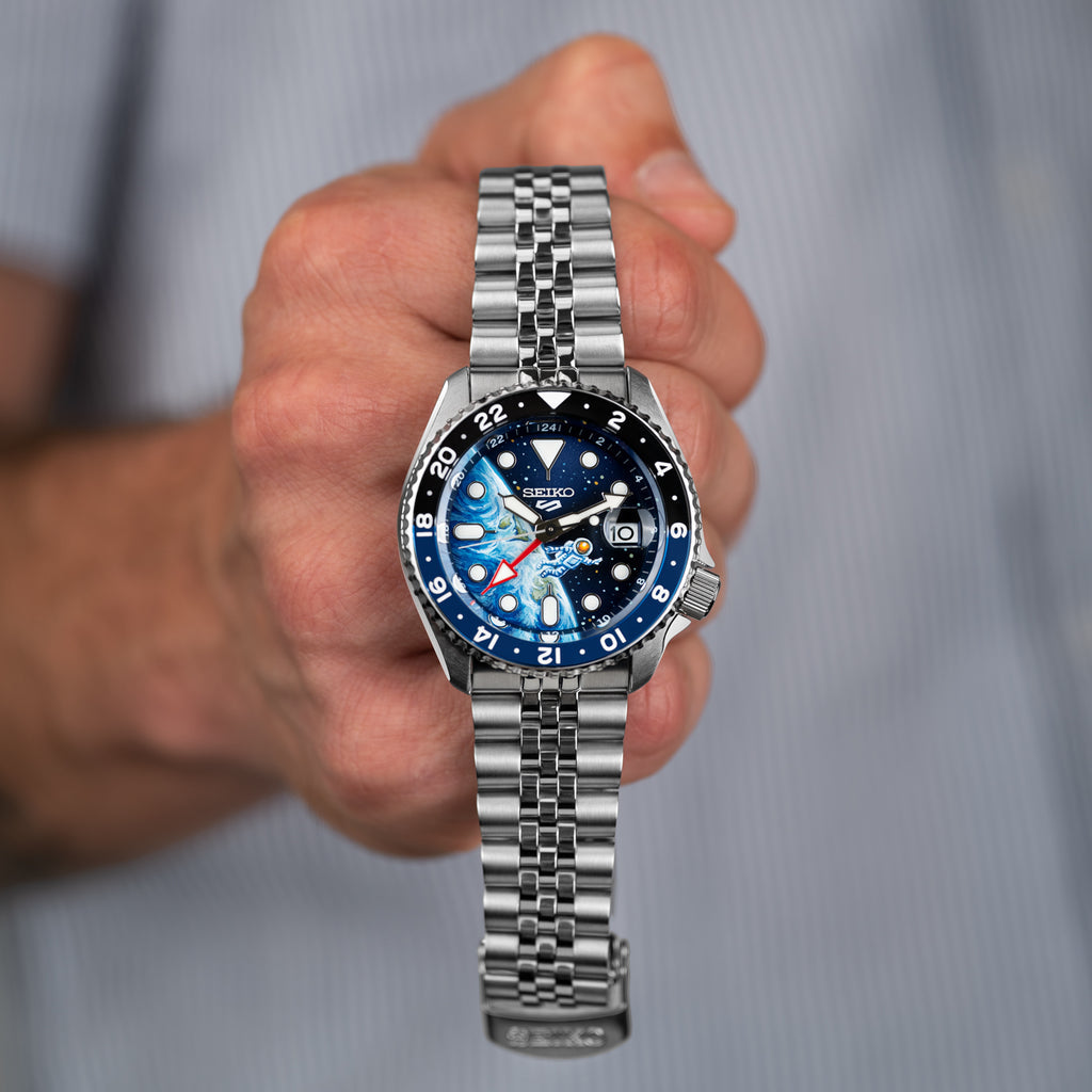 Gravity Concept – customized limited edition Seiko 5 Sports GMT with Hand-Painted Astronaut Dial Artwork