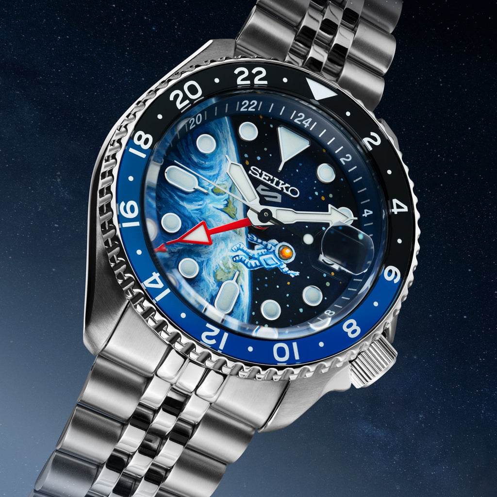 Gravity Concept – customized limited edition Seiko 5 Sports GMT with Hand-Painted Astronaut Dial Artwork