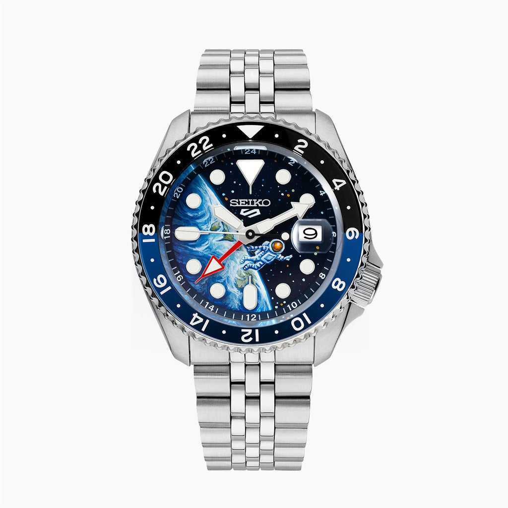 Gravity Concept – customized limited edition Seiko 5 Sports GMT with Hand-Painted Astronaut Dial Artwork