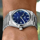 PRX Midnight Sky Concept – hand-painted custom Tissot PRX Blue Dial 35mm watch with abstract artwork, limited edition by IFL Watches.
