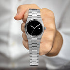 Onyx Steel Concept – Custom natural black onyx stone dial on stainless steel watch, bespoke timepiece by IFL Watches